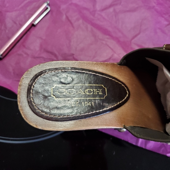 ‼️ FINAL PRICE ‼️🤠 Coach 'Sebrina' Suede Clogs 🤠 - Picture 7 of 9